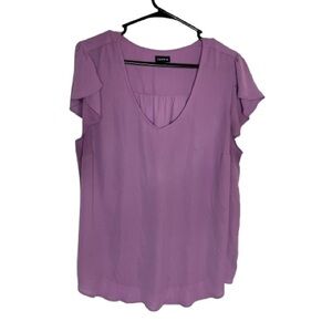 Torrid Lavender Flutter Sleeve Blouse